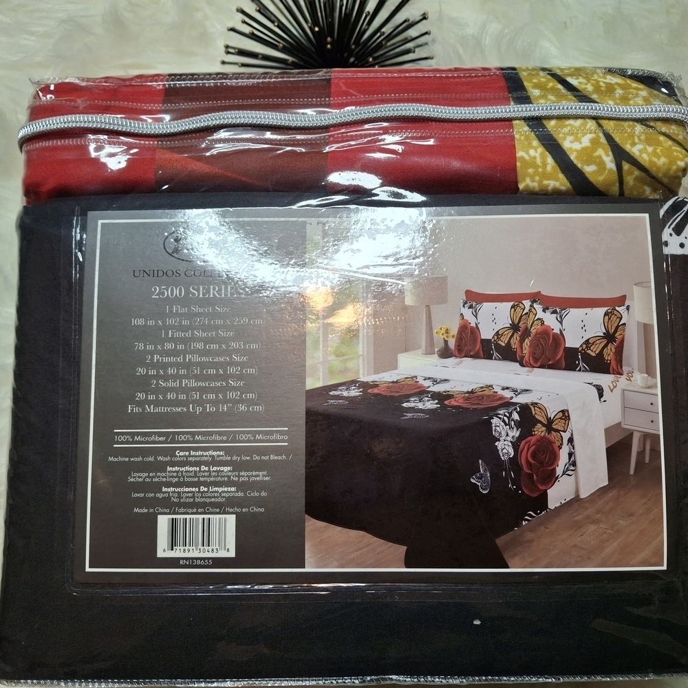 Unidos Collection Floral Bed Sheet Set